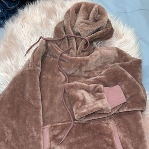 Mauve Teddy Hoody